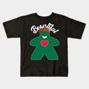 Beautiful Meeple Green Kids T-Shirt